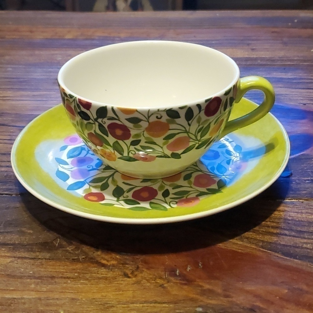 Kim Parker Emma's Garland Spode Cup and Saucer